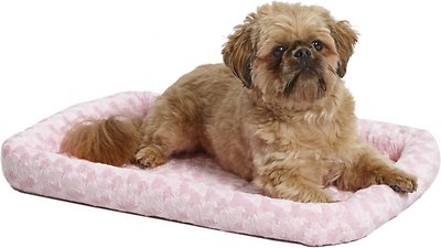 MidWest Quiet Time Tapis de couchage et de caisse pour animaux de compagnie, rose