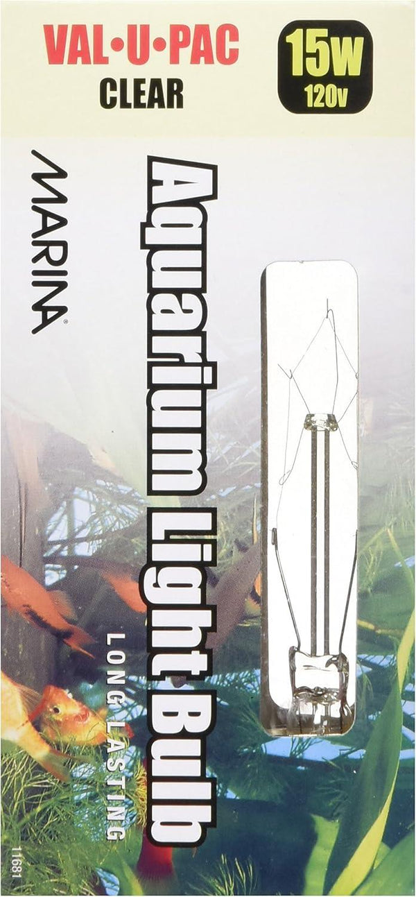Marina Showcase Incandescent Aquarium Light Bulb, Clear, 15-watt