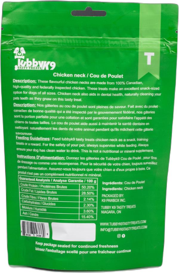 TubbyK9 Chicken Neck Dog Treats
