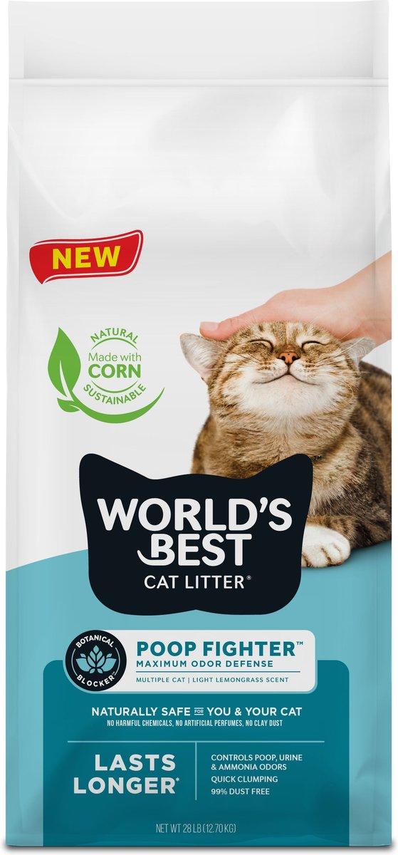 World's Best Poop Fighter Maximum Odor Defense Scented Clumping Cat Litter