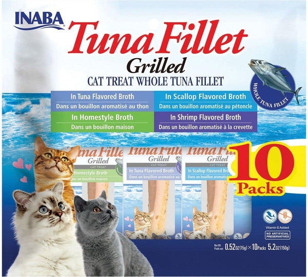 INABA Grilled Tuna Fillet Variety Pack Grain-Free Cat Treats