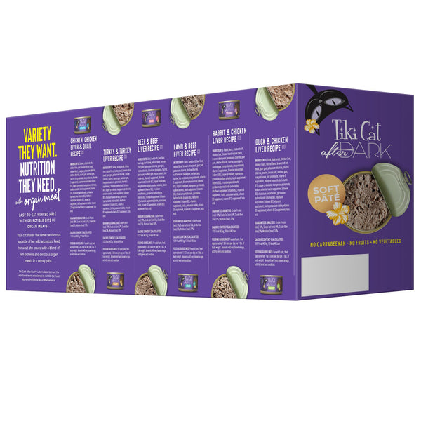 Tiki Cat After Dark Pate Variety Pack Wet Cat Food Can