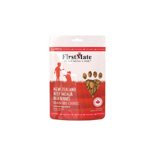 FirstMate Mini Trainers New Zealand Beef Meal & Blueberries Dog Treats