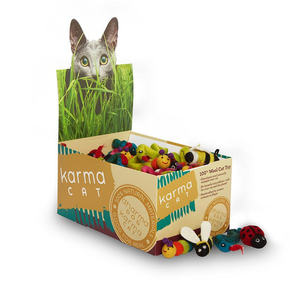 Dharma Dog Karma Cat Jouet en laine Backyard Cat, Assorti
