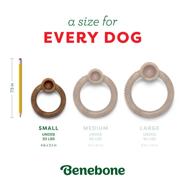 Benebone Limited Edition Peppermint Flavored Ring Chew Dog Toy