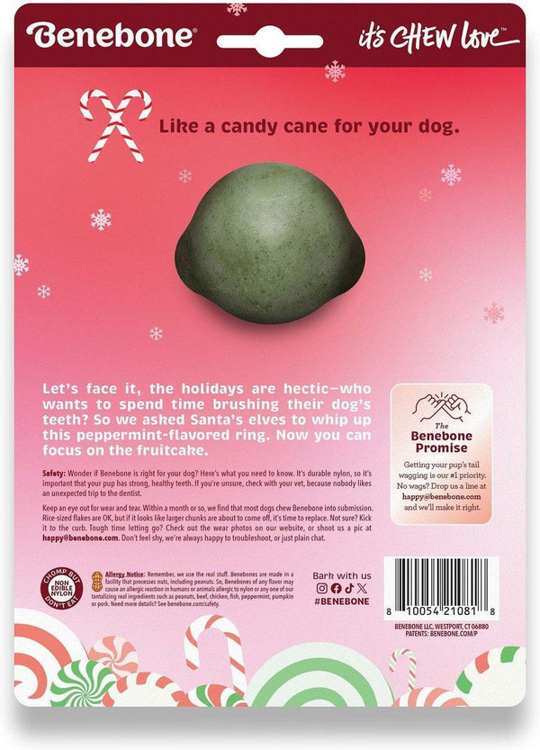 Benebone Limited Edition Peppermint Flavored Ring Chew Dog Toy
