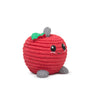 HuggleHounds Lil' Red Apple Ruff-Tex Latex Ball Dog Toy