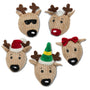HuggleHounds Santa's Reindeer Wee Huggles Balls Dog Toy, Assorted