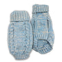 Doggie-Q Pull pour chien tricot double multicolore marbré, bleu clair