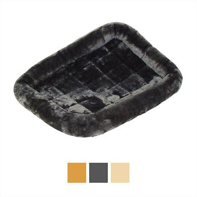 MidWest QuietTime Fleece Pet Bed & Crate Mat, Gray