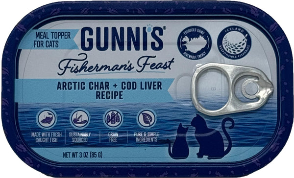 Gunni's Fisherman's Feast Garniture alimentaire pour chat à la truite arctique et foie de morue