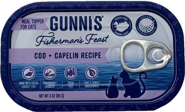 Gunni's Fisherman's Feast Garniture alimentaire pour chat à la morue et capelan