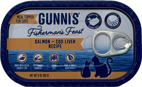 Gunni's Fisherman's Feast Garniture alimentaire pour chat au saumon et foie de morue