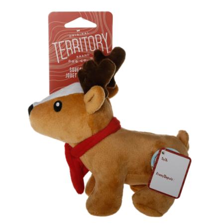 Original Territory Jouet sonore pour chien en peluche Renne Original Territory.