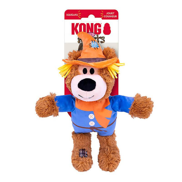 KONG Halloween Wild Knots Scarecrow Bear Dog Toy