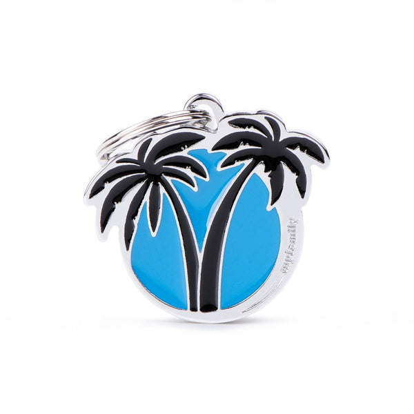MyFamily Charms Palms Pet ID Tag, Blue