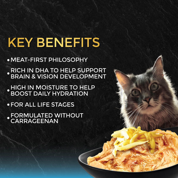 Fussie Cat Black Label Premium Tuna with Small Anchovies in Gravy Wet Cat Food Can