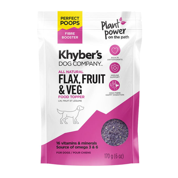 Khyber's All Natural 100% Human Grade Flax, Fruit & Veg Superfood Dog Food Topper