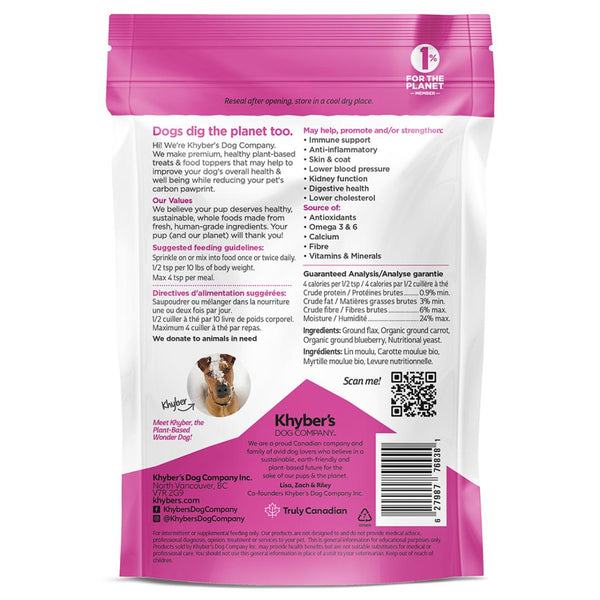 Khyber's All Natural 100% Human Grade Flax, Fruit & Veg Superfood Dog Food Topper