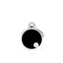 MyFamily Médaille d'identification pour animal faite main forme cercle, noire