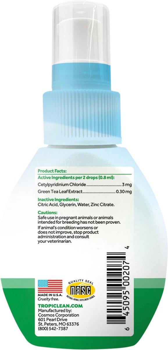 Tropiclean Fresh Breath Oral Care Drops for Cats