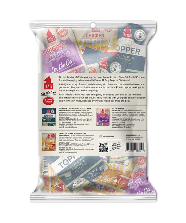 Plato 12 Dog Days of Christmas Dog Treats