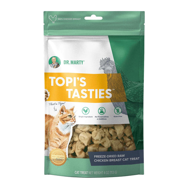 Dr. Marty Topi's Tasties Friandises crues lyophilisées de blanc de poulet pour chats (CA)