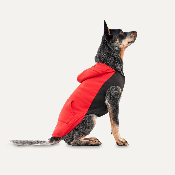 Goo-eez Kangaroo Fleece Dog Hoodie, Red