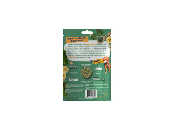 Snack Baby Gaufres super-aliments à la spiruline et épinards lyophilisées pour chiens