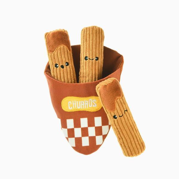 HugSmart Puzzle Hunter Food Party Churros Dog Toy