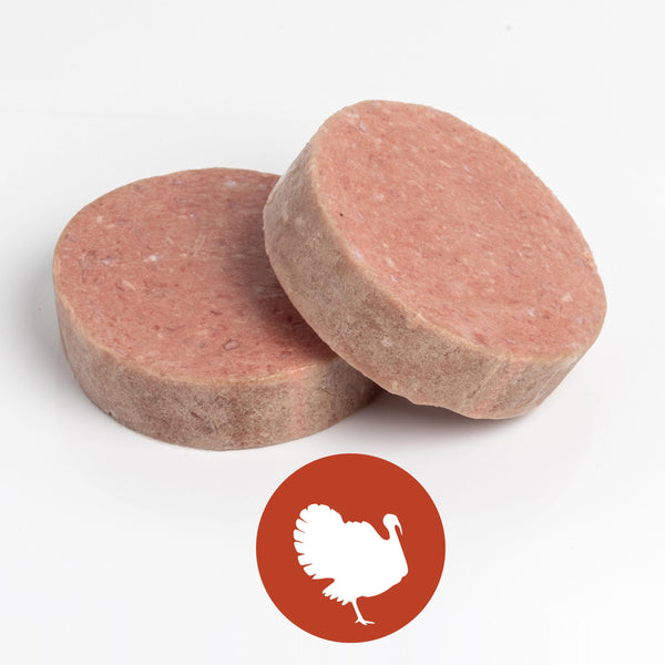 Pets Go Raw Ground Turkey with Organ Meat Patties Frozen Dog Food