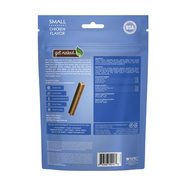 N-Bone Get Naked Calming Health Dental Stick Dog Treats, Small
