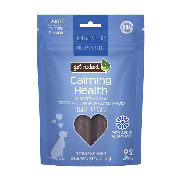 N-Bone Get Naked Calming Health Dental Stick Dog Treats, Large