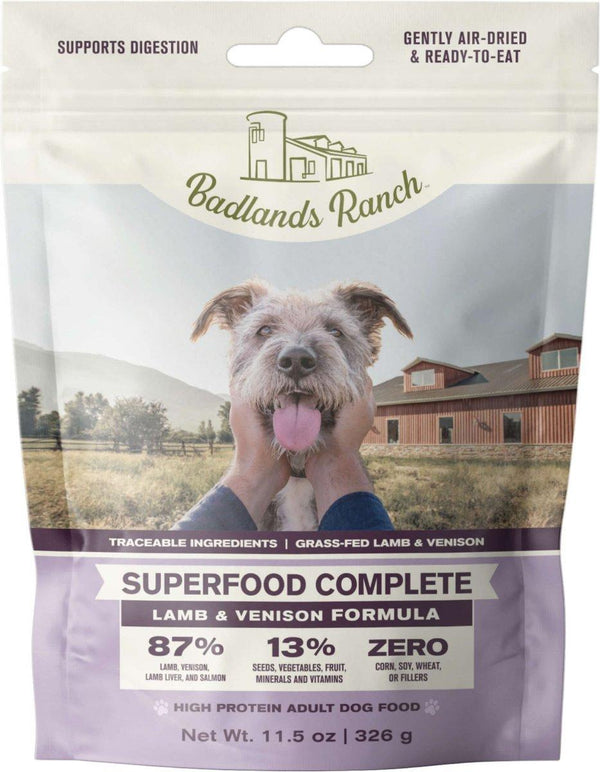 Badlands Ranch Superfood Complete Lamb & Venison Gently Air-Dried Dog Food (CA)