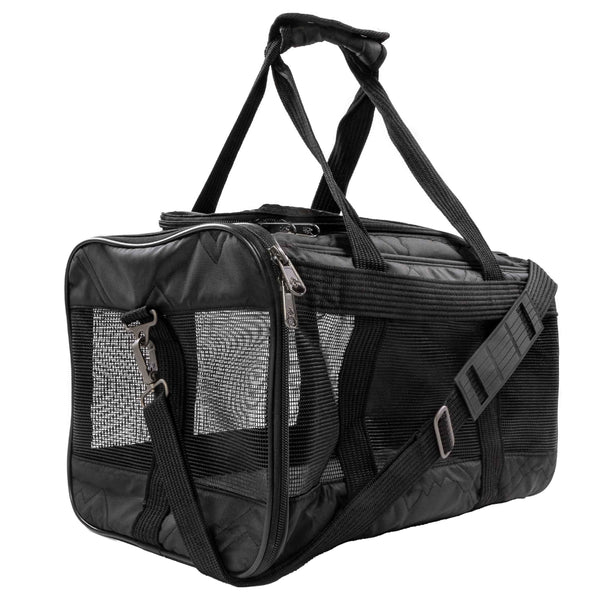 Sherpa Deluxe Guaranteed On Board Soft Sided Pet Carrier, Black
