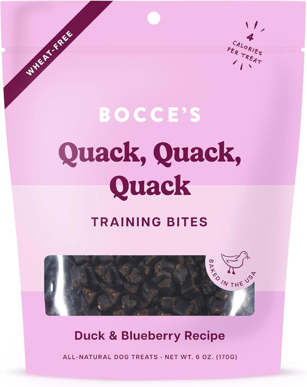 Bocce's Bakery Quack Quack Quack Duck & Blueberry Training Bites Dog Treats