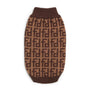 fabdog Monogram Dog Sweater, Brown