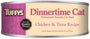 Tuffy's Pet Foods Dinnertime Poulet & Thon Pâté pour chats en conserve