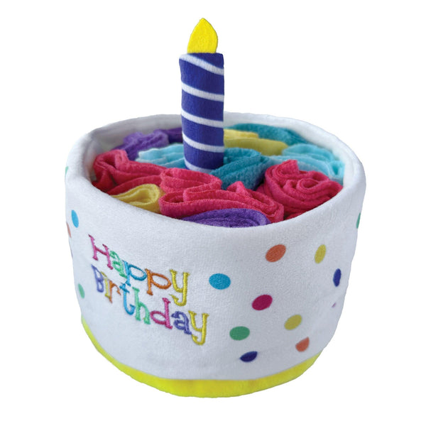foufouBRANDS Foufit Hide 'n Seek Birthday Cake Snuffle Dog Toy, Unisex
