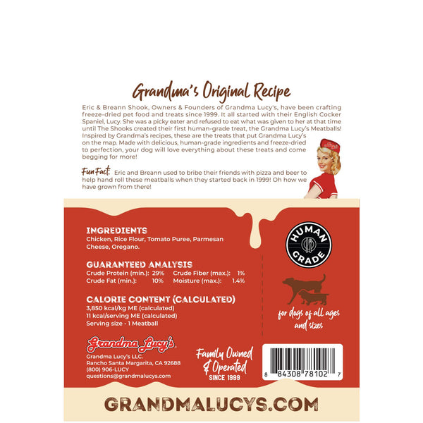 Grandma Lucy's Chicken Parmesan Meatball Freeze-Dried Dog Treats