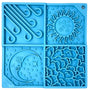 SodaPup eMat Sky Design Enrichment Lick Mat Dog Slow Feeder, Light Blue