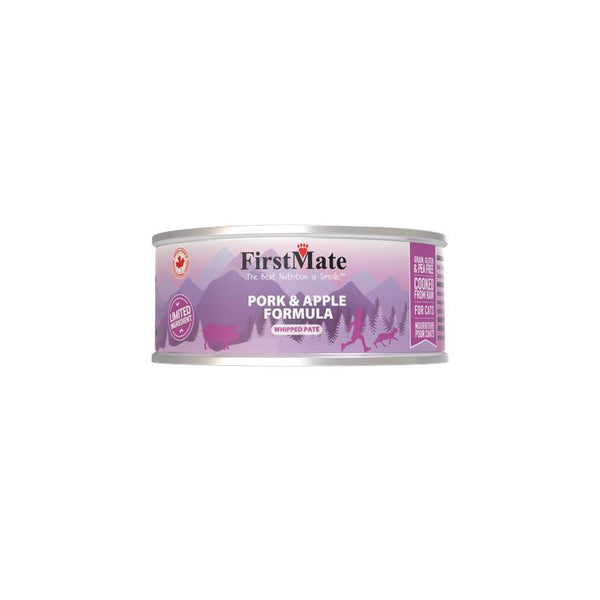 FirstMate Limited Ingredient Pork & Apple Wet Cat Food Can