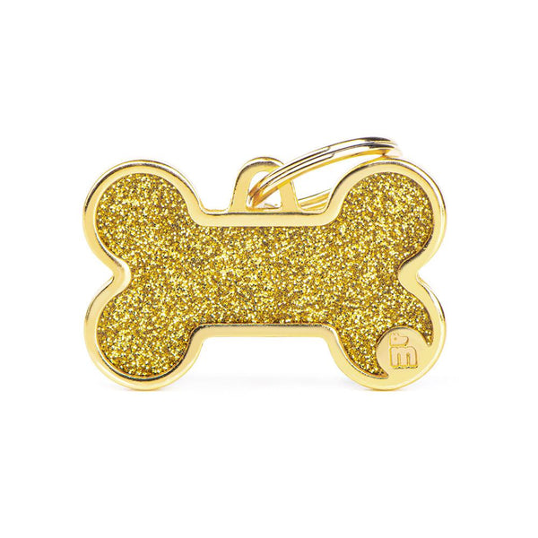 MyFamily Médaille d'identification Shine Glitter Os, Or