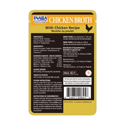 INABA Chicken Broth with Chicken Recipe Side Dish for Cats