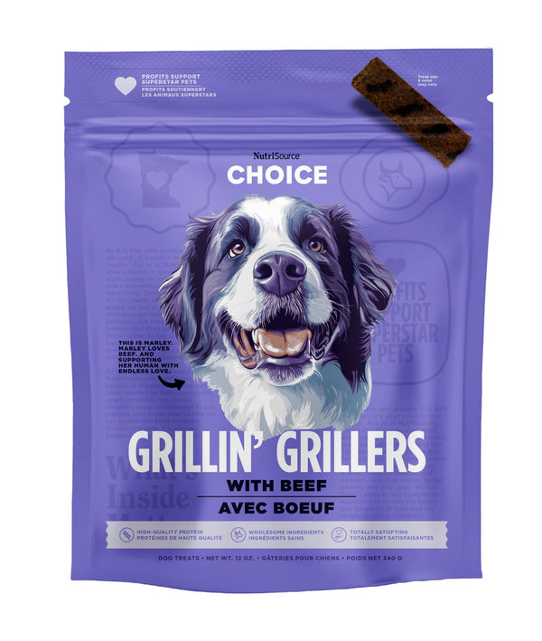 NutriSource Choice Grillin' Grillers Beef Dog Treats