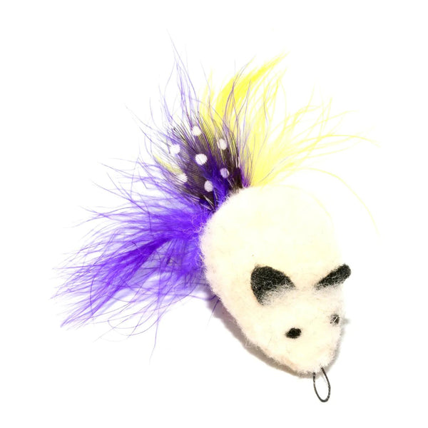 Go Cat Cat Lures Wooly Feather Mouse Attachment Cat Toy