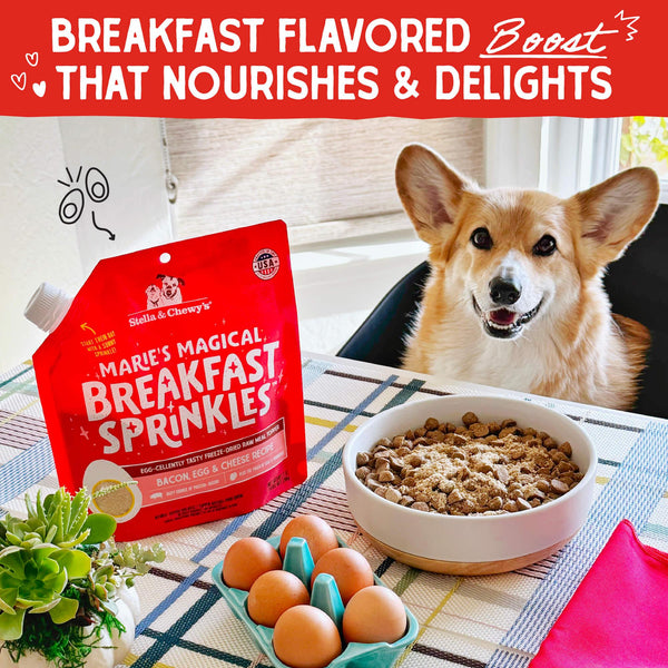 Stella & Chewy's Marie's Magical Breakfast Sprinkles Bacon, Egg, & Cheese Freeze-Dried Dog Food Topper