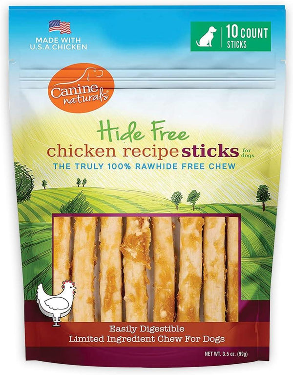 Canine Naturals Hide Free Chicken Sticks Dog Treats (CA), 5-in