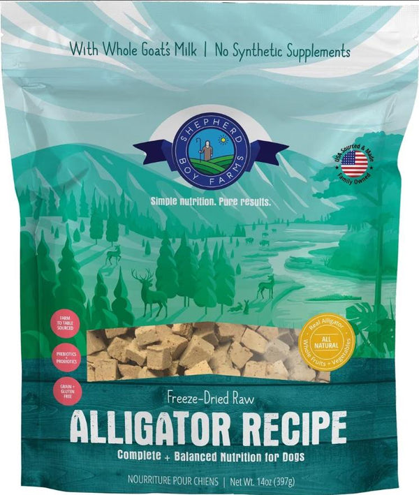 Shepherd Boy Farms Alligator Freeze-Dried Dog Food