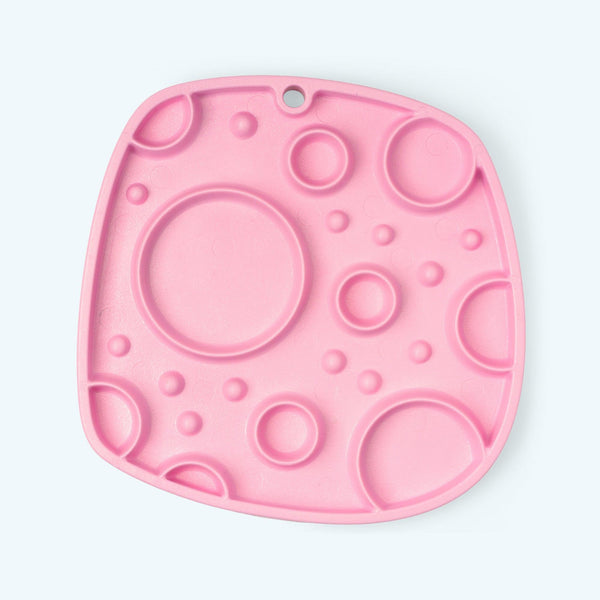 West Paw Seaflex Feast Mat Bubbles Dog Slow Feeder, Bubblegum